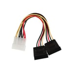 NEDIS Internal Power Cable - Molex Male - 2x SATA 15-pin Female - 0.15 m - Various - Neuf