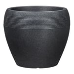scheurich Pot de Fleurs en Granit Noir, Ø 40 cm, Hauteur 33 cm