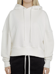 Ony Cropped Cotton Hoodie, Off White