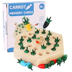 Wooden Memory Chess Board Games, Kids Carrot Wooden Toy Memory Game, Color Cognitive Logical Thinking Ability Educational Toy, Matching Game for Kid Boy Girl Gift