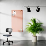 Glasskrivtavla Mood Wall, Färg Naive 640 - Rosa, Storlek B75 x H150 cm