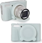 SX740 Étui en silicone pour appareil photo Canon Powershot SX740/SX730,coque de protection en silicone compatible avec appareil photo numérique Canon SX730/SX740 HS-Vert gelée