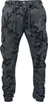 Urban Classics Men's Camo Cargo Jogging Pants Trouser, Grey Camo, 34W