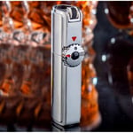 lighter Windproof Powerful Triple Torch Lighter Barbecue Jet Gasoline Cigar Lighter Turbo Metal Kitchen Cigar Spray Gun Outdoor