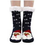 LOFIR Chaussettes Chaussons Femme Chaussettes Chaudes pour Hiver, Chaussettes Antidérapant à la Maison Femme Fille Noël Chaussettes Épais, Chaussettes Thermiques à Motif Animal, taille 35-41, 1 paire