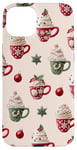 iPhone 15 Plus Cute Embroidered Holiday Christmas Coffee Lover Case