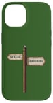 Coque pour iPhone 14 Design de poteau de panneau de stress ou de jardinage