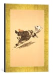 Kunst für Alle 'Encadré Image de Cecil Charles Windsor Aldin The Chase, from' A Gay Dog, Story of a Foolish Year ', 1905, d'art dans Le Cadre de Haute qualité Photos Fait Main, 30 x 40 cm, Or Raya