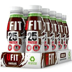 UFIT High 25g Protein Shake, No Added Sugar, Fat Free, Chocolate Flavour Ready to Drink, Pack of 10 x 330 ml