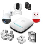 Pack Alarme PA530Z - Système d'alarme Full 4G & Zigbee, Compatible Animaux, Qualité Professionnelle, Contrôle à Distance, Sirène extérieure, 2 Caméras, Compatible avec Amazon Alexa, Google Home