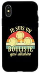 Coque pour iPhone X/XS les boules je suis un bouliste Boccia Boule Pétanque Drôle