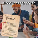 Portable Phase 10 Score Board Wooden 10 Game Scoreboard