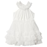 DOLLY by Le Petit Tom Ruffled Chiffon Dance Dress Klänning Off-white | Vit | 6-8 years