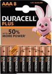 Duracell Plus AAA LR03 Batteri, 8 st.