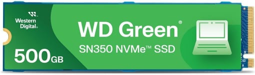 Wd Green Sn350 500 Go M.2 Nvme Ssd,Possédant Une Vitesse De Lecture De 2 400 Mo/S Et Une Vitesse D'Écriture De 1 500 Mo/S