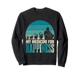 Retro Cat Lover | Pet | Kitten | My Medicine For Happiness Sweatshirt