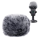 YOUSHARES Anti Vent Bonnette Courte pour Blue Yeti Nano Microphone, Pare-Brise Bonnet en Fourrure, Filtre Anti Pop Efficace Enleverles Bruits