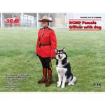 Icm - Rcmp Female Officer With Dogmaquette Figurine Rcmp Female Officer With Dog Icm 16008 1/16ème Maquette Char Promo Figurine Miniature