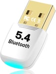 Adaptateur Bluetooth PC, USB Bluetooth 5.3 Dongle EDR Clé Bluetooth pour PC, Ordinateur de Bureau, Ordinateur Portable Compatible avec Windows 11/10/8.1/7 (Black) (BT5.4-2)