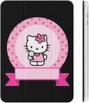 Hello Kitty Étui Pour Ipad 2020 Matériau Tpu Antichoc Réglage Automatique De L'angle De Veille/Réveil Mignon Housse De Protection Transparente 10.2in