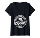 Womens A beer mug a day keeps the doctor away V-Neck T-Shirt