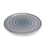 Zafferano Mannaggia Li Pescetti - Assiette en Porcelaine, Diamètre 270 mm, Couleur Gris, Motif de la Mer, Lavable au Lave-vaisselle - Ensemble 6 Pièces