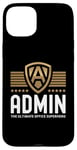 Coque pour iPhone 15 Plus Admin Le Super-Héros du Bureau Ultime Administrateur Admin