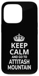 iPhone 13 Pro 'Keep Calm And Go To Attitash Mountain Ski Resort!' Saying Case