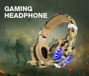 Gaming Headset with Microphone for PC Laptop PS4 Xbox One PS5 Headphones LED USB