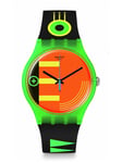 Klocka SWATCH Neon Rider Orange tavla, Grön boett, Svart armband