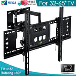 Full Motion TV Wall Bracket Mount Tilt Swivel 32 40 43 45 50 55 60 65" Inch 50KG