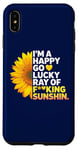 iPhone XS Max I'm A Happy Go Lucky Ray Of Fucking Sunshine Shirt Sunflower Case