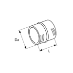 Webasto Slangekobling Ø 55 Skjøtestykke for varmluftslange.