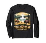 Visit Yellowstone National Park Scenic Wildlife Exploration Long Sleeve T-Shirt