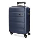 Roll Road Flex Blue Cabin Suitcase 38x54x20 cm Rigid ABS Combination Lock 35 Litre 2.5 kg 4 Wheels Hand Luggage