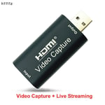 Carte de capture vidéo Mini HD 1080P HDMI vers USB 2.0,boîtier de saisie statique pour PC,ordinateur,Youtube,OBS,diffusion en direct