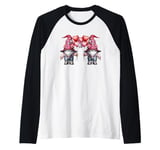 Love Valentines Day Accessories For Her And Him Funny Gnome Raglan Baseball Tee