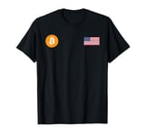 BTC Bitcoin American Flag Crypto Revolution T-Shirt