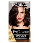 LOral Paris Preference Permanent Hair Dye, Luminous Colour, Intense Deep Brown 4.15
