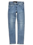 PS Paul Smith Mens Slim Fit Distressed Jeans, Light Blue, Stretch Denim, 30 R