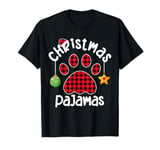 Buffalo plaid Christmas Pajamas - Hat Santa T-Shirt