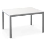 Table Rectangulaire Extensible Blanc Aluminium 110-160x70h 76cm