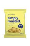 Simply Roasted - Mature Cheddar & Red Onion Crisps | Box of 24 x 21.5g bags | Less than 99 calories | 50% less fat |Low in Salt | Triple Cooked British Potato