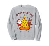 Funny Pizza on Earth Christmas Tree Merry Crust-mas Pizzamas Sweatshirt