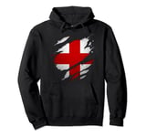 Proud English Shirts | Torn Ripped England Flag Pullover Hoodie