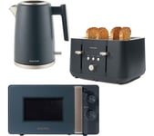 SALTER Marino COMBO-8687 4-slice Toaster, Jug Kettle & Solo Microwave Bundle - Blue Grey