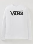 Vans Boys Classics Long Sleeve T-Shirt - White/Black