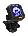 Linrax LT-1 Accordeur de Guitare, Accordeur Électrique à Pince pour Guitare Basse Ukulélé Violon Banjo, Accordeur Chromatique avec Ecran LCD 360°, Clip On Tuner pour les instruments à cordes, Noir