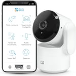 Smart - Caméra de Surveillance Intelligente 360 Degré Intérieur IP WiFi 2.4GHz, 1080 HD, Vision Nocturne, Détection de Mouvement, Mode Confidentialité, Contrôle à Distance Via Application