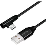 LogiLink Câble USB 2.0, USB-A - Micro USB, 1,0 m, noir